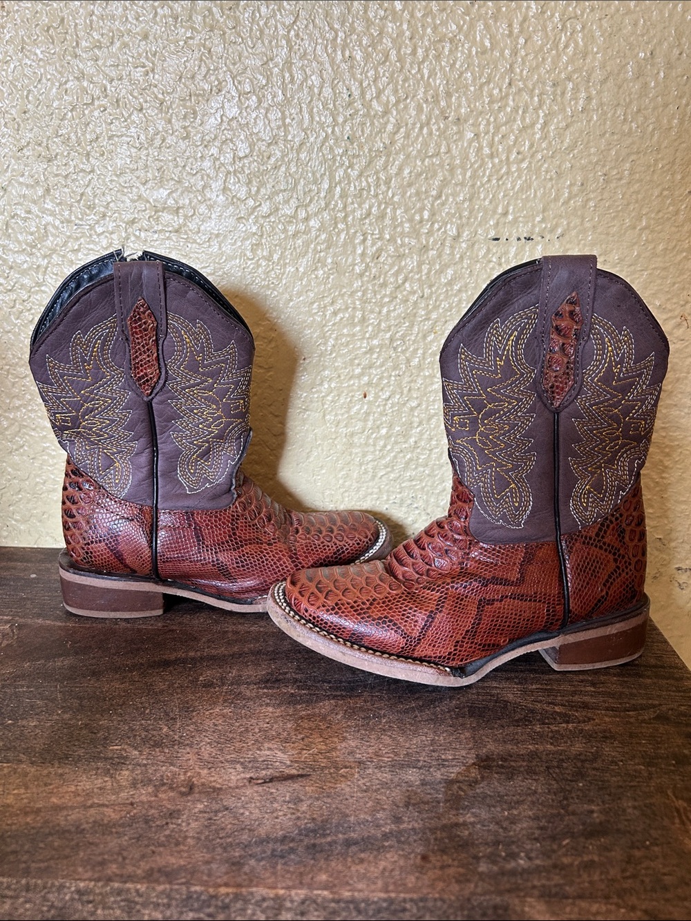 Kids Brown Western Cowboy Boots